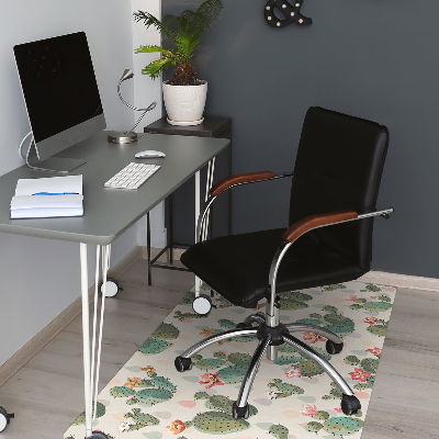 Office chair mat cacti