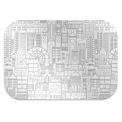 Office chair mat sketched city