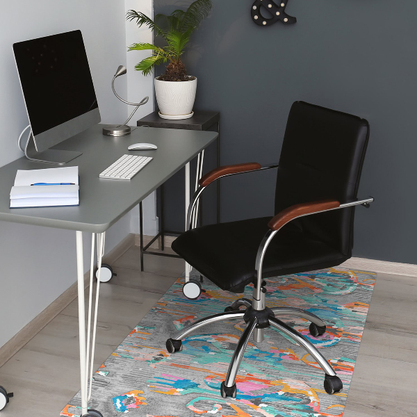 Office chair mat Graffiti