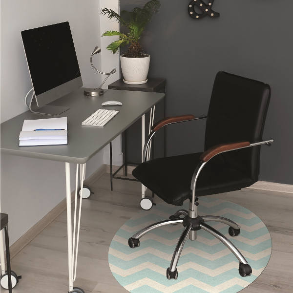 Office chair mat zigzags