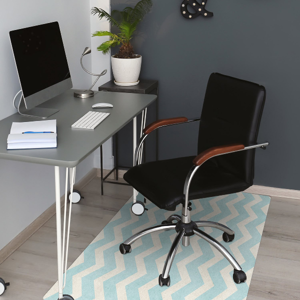 Office chair mat zigzags