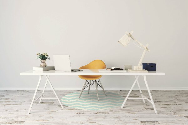Office chair mat zigzags
