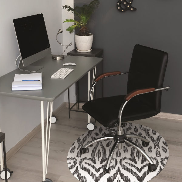 Office chair mat African pattern