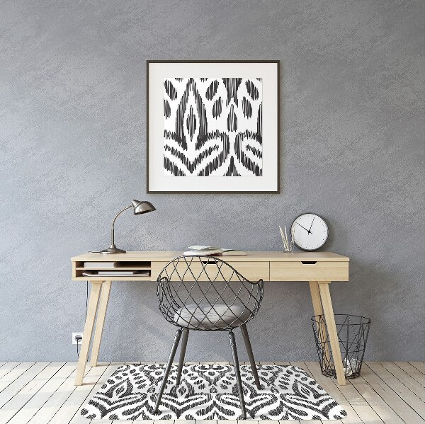 Office chair mat African pattern