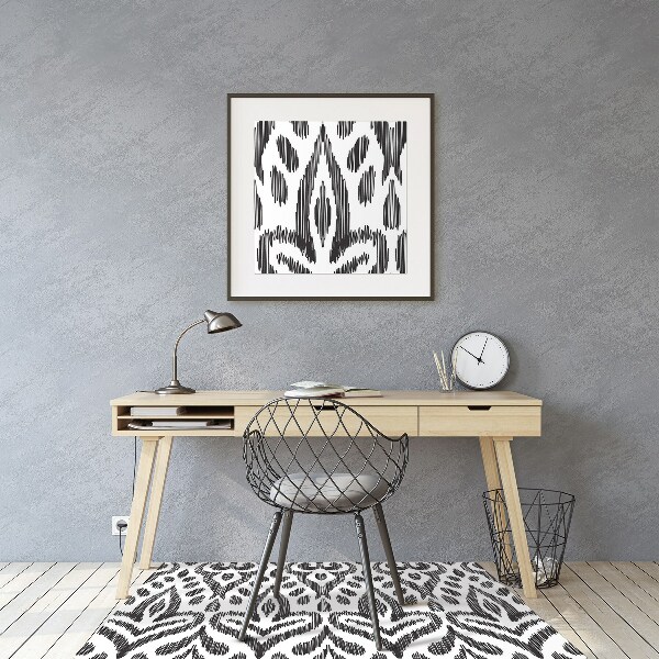 Office chair mat African pattern