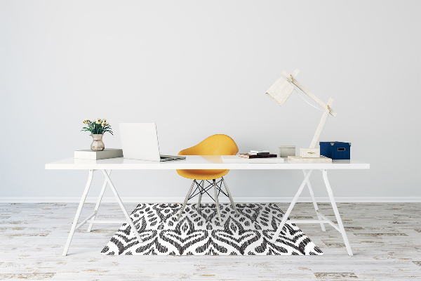 Office chair mat African pattern