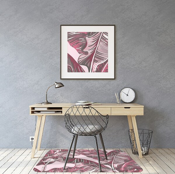 Computer chair mat pink palm tree