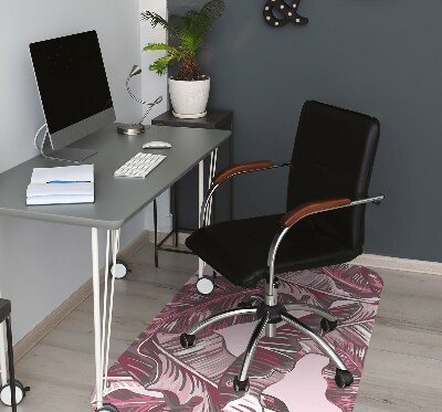 Computer chair mat pink palm tree