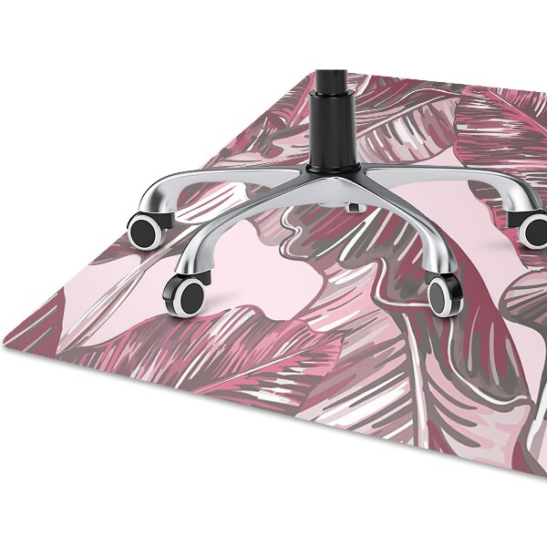 Computer chair mat pink palm tree