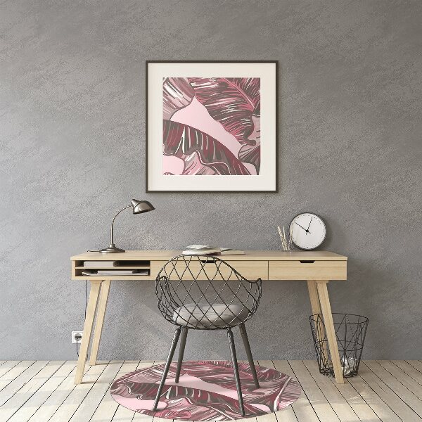 Computer chair mat pink palm tree