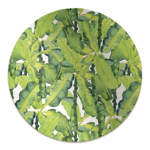 Office chair mat watercolor leaves