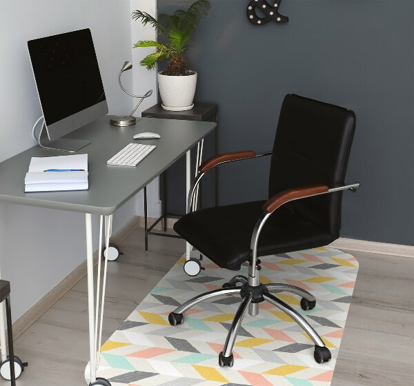 Chair mat floor panels protector Wallpaper herringbone