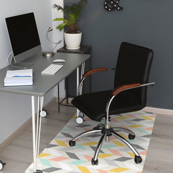 Chair mat floor panels protector Wallpaper herringbone
