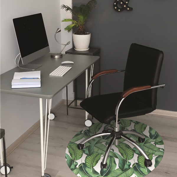 Office chair mat Botanical leaves