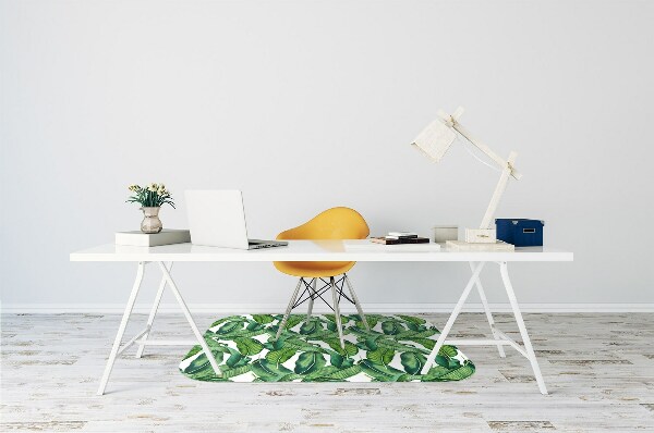 Office chair mat Botanical leaves