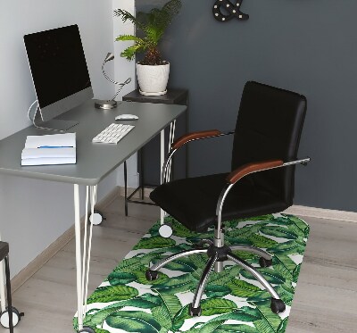 Office chair mat Botanical leaves