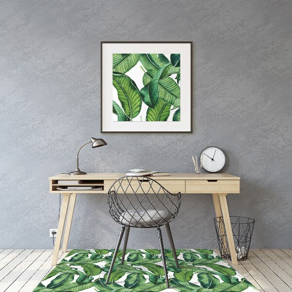 Office chair mat Botanical leaves