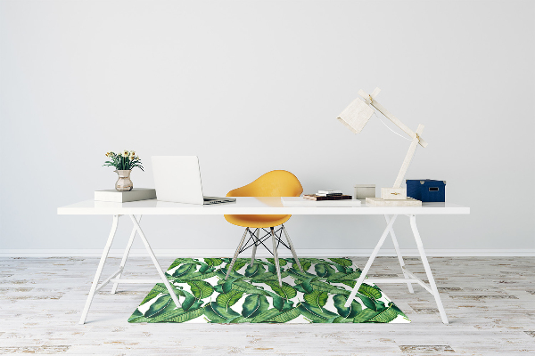 Office chair mat Botanical leaves