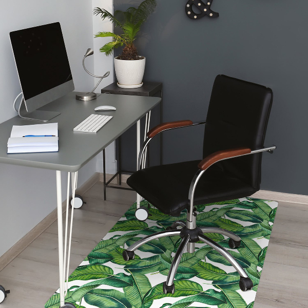 Office chair mat Botanical leaves