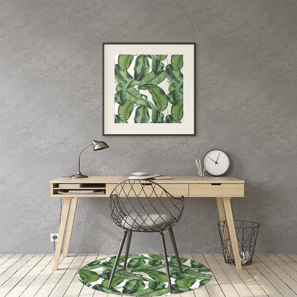 Office chair mat Botanical leaves