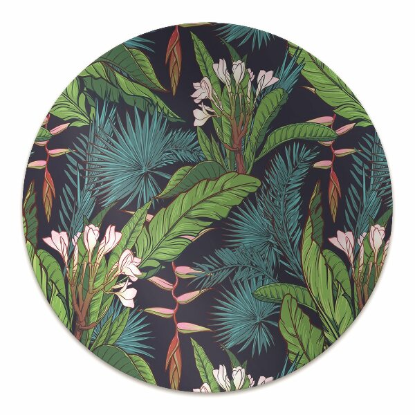 Office chair floor protector Tropical jungle