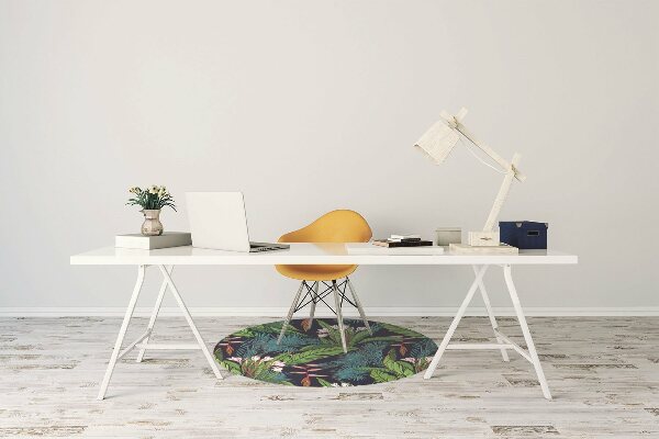 Office chair floor protector Tropical jungle