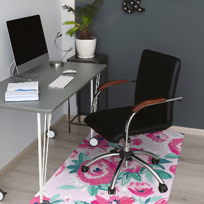 Office chair mat flowers