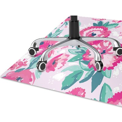 Office chair mat flowers