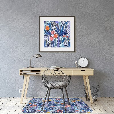 Desk chair mat Wild flowers