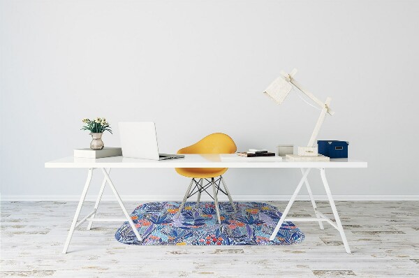 Desk chair mat Wild flowers