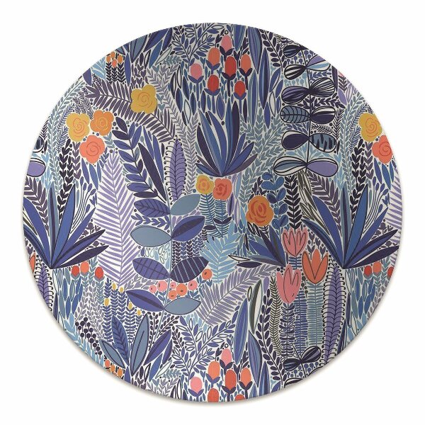 Desk chair mat Wild flowers