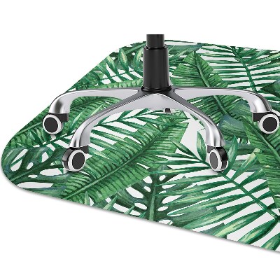 Desk chair mat monstera leaf