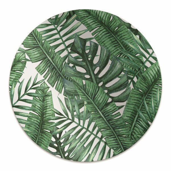Desk chair mat monstera leaf