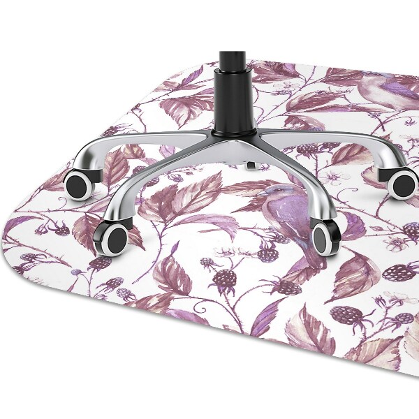 Office chair mat Birds on a branch