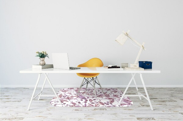 Office chair mat Birds on a branch