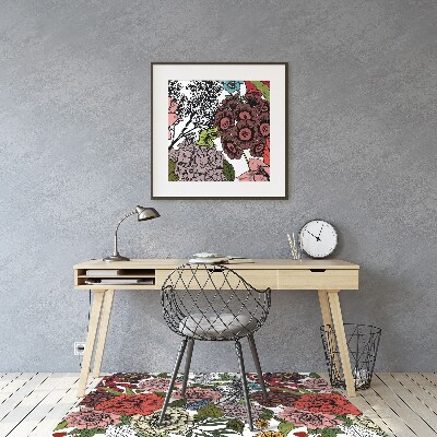 Office chair mat Autumn Flowers