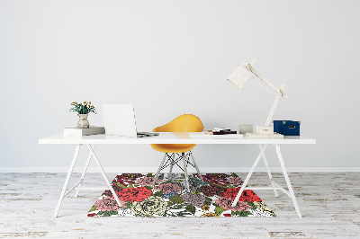 Office chair mat Autumn Flowers