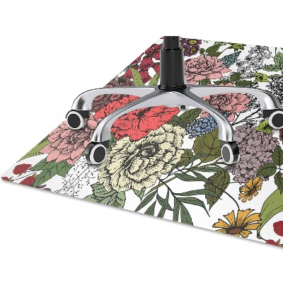 Office chair mat Autumn Flowers