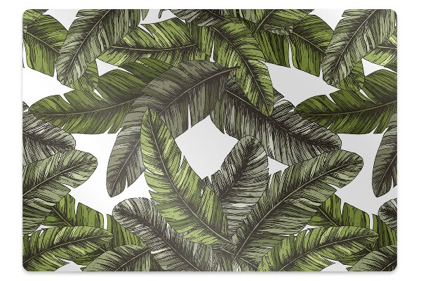 Office chair floor protector Jungle leaves