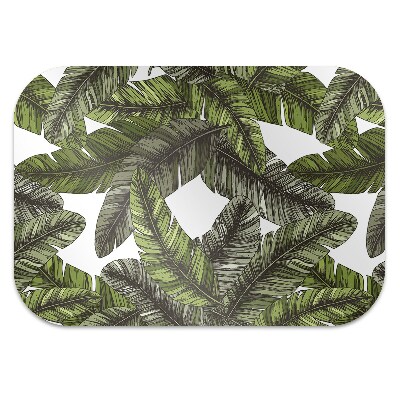 Office chair floor protector Jungle leaves