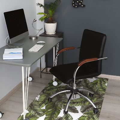 Office chair floor protector Jungle leaves