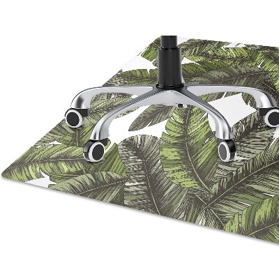 Office chair floor protector Jungle leaves