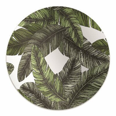 Office chair floor protector Jungle leaves