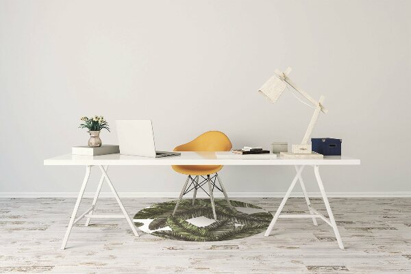 Office chair floor protector Jungle leaves