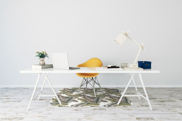 Office chair mat banana leaves