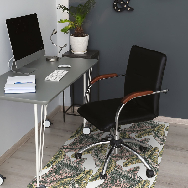 Office chair mat banana leaves