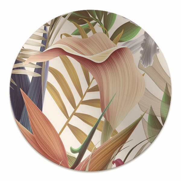 Office chair floor protector tropical plants