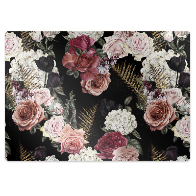 Desk chair mat Dark garden