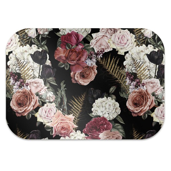 Desk chair mat Dark garden
