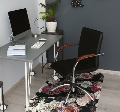 Desk chair mat Dark garden